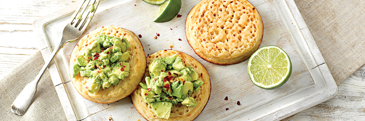 Crumpets with Smashed Avocado | Recipes | Warburtons Gluten Free